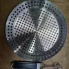Molde para hornear removible con mango de madera antiadherente disco plano acero inoxidable plato para verduras mariscos herramienta para barbacoa al aire libre