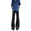 Pantalones negros holgados para hombre, finos para primavera y otoño, de pierna recta, corte limpio, ligeramente acampanados, pantalones de traje casual de alta gama para hombre