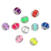 Corrente de diamantes quadrados coloridos de alta resistência com garras, contas cilíndricas estilo INS, contas espaçadoras listradas em cores doces de dopamina, acessórios para corrente de celular e bolsa