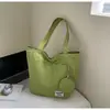 Bolso Casual Minimalista Estilo Japonés Ins para Viajes Diarios de Mujer 2025 Nuevo Bolso Tote de Gran Capacidad Bolso de Hombro de Color Sólido para Estudiantes