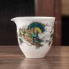 Juego de té de porcelana blanca con taza de jade y sebo, juego de té, taza de té, taza de té para hombre, filtro para té, drenaje de té, accesorios de arte de té de alta calidad