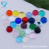 3mm-12mm Fondo Plano Redondo Vidrio Liso Piedra Preciosa Piedra Suelta Venta al por Mayor Color Blanco Vidrio Coloreado Piedra Suelta Accesorios para Joyería