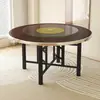 Mesa de Jantar Redonda Lazy Susan Tampo Redondo Espesso Grande Tampo de Mesa de Madeira Maciça Mesa Redonda de Madeira Tampo de Mesa para Casa Hotel Tampo de Mesa Redondo Dobrável