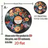 Placas de Lata Personalizadas Estilo Retro Americano Transfronteiriças, Designs de Plantas e Florais em Formato de Disco de Vinil, Várias Decorações Penduradas de Jogos e E-Sports
