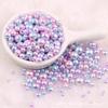 3-8mm Perforado Sirena Degradado Colorido Perla Color Mágico Redondo Completo Imitación Perla Collar Pulsera Accesorios de Perlas para DIY