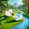Transfronterizo Nuevo Producto Lindo Ganso Grande Unicornio Animal Pequeño Lindo Decoración DIY Accesorios para Colgar Micro Paisaje Pequeños Adornos