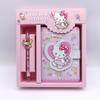 Nuevo Sanrio Hand Ledger traje Linda chica corazón dibujos animados papelería Lolomi PU botón magnético bloc de notas caja de regalo