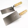 Llana nueva de acero inoxidable con mango de madera sin clavos llana llana llana para masilla llana de aleación de magnesio cuchillo para lotes cuchillo para recibir luz de aceitero