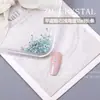 Zm Zircônia Novo Brilho Super Base Plana Azul Claro Pedras de Strass para Nail Art Pedras de Strass Azuis de Formato Irregular Mini Coração Adesivos para Nail Art Decorações de Strass