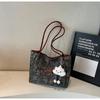 Bolsa Escolar Estudantil Estilo Coreano para Mulheres 2025 Novo Estilo Moda Simples Literária Bolsa de Ombro Sacola Tote Grande Capacidade para Deslocamento