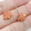 Pulsera versátil de cuentas perforadas con goteo de aceite estilo chino tradicional para hacer tú mismo, cadena para teléfono, llavero, accesorios de joyería de aleación