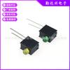 Portalampara LED de color de un solo orificio lateral F3/3MM con bombillas LED pie doblado a 90 grados positivo izquierdo negativo derecho luz indicadora monocromática