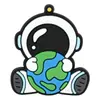 Astronauta Espacial Planeta Desenho Animado Sapatos de Furo em PVC Tema Flor Universo Fivela de Sapato de Borracha Macia Acessórios para Sapatos de Jardim DIY