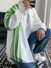 Estilo Hong Kong Outono e Primavera Ins Botão Camisa Bonita Masculina Manga Longa Alto Padrão Versátil Design Solto Camisa Jaqueta de Nicho