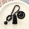 Colgante de Cara Sonriente de Metal de Doble Cara de Color Caramelo Coreano para Teléfono Móvil Borla Colgante Decoración de Bolso Llavero Adorno