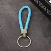 Chaveiro criativo novo de corda de couro corda trançada pingente de carro corda de chave colorida atividades pequeno presente joias atacado