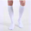 Meias 3/4 masculinas meias pretas de comprimento médio meias acima do joelho meias longas um par de algodão branco versátil ing masculino transfronteiriço