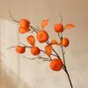 Adornos de Caqui Fruta Decoración de Pasillo Flores Falsas Jarrón Decoración Arreglo Floral Sala de Estar Mueble de TV Ramas Secas