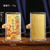 Adesivos do Deus da Fortuna para Riqueza e Prosperidade, Liga de Concha Vermelha Acrílica, Arte em Ferro, Folha de Ouro, Design Pintado, Adesivos de Celular que Atraem Riqueza e Mudam a Sorte, Banhado a Ouro