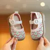 Zapatos de Princesa para Bebé Niña, Zapatos para Niños Pequeños Estilo Coreano Tejido de Punto, Nuevo Modelo Otoño 2025, Zapatos Individuales para Niñas, Zapatos de Bebé de Moda con Suela Suave