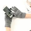 Oferta especial guantes tejidos con pantalla táctil para mujer invierno estilo coreano forro polar gruesos a prueba de frío lana de ciervo guantes cálidos