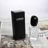 30ml/50ml/100ml en stock botella de vidrio transparente cuboide para perfume, botella cosmética con atomizador