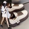 Zapatos de pan de suela gruesa para mujer 2024 nuevas explosiones zapatos comodín para aumentar la altura otoño e invierno zapatos de lona para mujer con forro polar zapatos negros para mujer