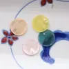 Colgante de Disco con Concha de Espejo de Colores Lámpara de Cortina Delgada Campana de Viento Decoración Bolsas Pendientes Accesorios Materiales Hechos a Mano