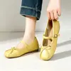 Zapatos plateados Mary Jane para mujer con aumento interno de altura, zapatos planos de verano, nuevos zapatos de ballet 2026 para combinar con faldas, zapatos pequeños de piel