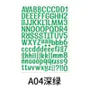 Adesivos de letras Transfronteiriços coloridos combinação de letras e números em inglês Adesivos DIY para copos de água e decoração de computador adesivos à prova d'água