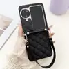 Couro Pequena Corda Portátil Estilo Chanel Adequada para Capa de Celular oppofindn2flip Capa Protetora Dobrável Findn3flip