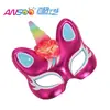 Accesorios de Disfraces de Halloween Transfronterizos Máscaras de Media Cara Fiesta de Fin de Año Máscaras de Unicornio Venta al por Mayor en Stock