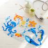 Alfombra Antideslizante para Baño de Peces de Aguas Profundas, Felpudo para Baño y Ducha, Alfombra de Baño de Dibujos Animados para Niños con Ventosa