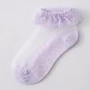 Calcetines para niños verano delgados carrusel malla niñas cristal medias de hielo ondulados anti-enganche seda encaje calcetines