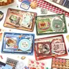 Xin Mo Paquete de Materiales para Bento de Comida Retro Pegatinas de Comida Retro para Diario Collage Manualidades Set de Materiales Decorativos
