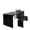 Banqueta Longa de Madeira Maciça Retrô Designer Móveis Medievais Simples Moderna para Casa Banqueta para Trocar Sapatos Banqueta de Descanso para Sapatos Banqueta de Jantar