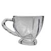 Harmonyju Venta al por mayor Vidrio Triangular Creativo con Asa Transparente Doble Uso Caliente y Frío Taza de Leche Taza de Espresso Taza de Jugo Agua
