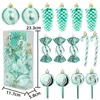 Set de 15 piezas de paleta de caramelo de 6 cm traje navideño bola de Navidad piña colgante de árbol de Navidad regalo de Navidad