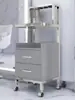 Gabinete de Herramientas para Barbería, Estación con Espejo para Salón de Peluquería, Gabinete para Cortar el Cabello, Carrito para Salón de Belleza, Estante de Almacenamiento para Secador de Pelo Dedicado para Salón de Peluquería
