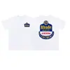 Marca de Nicho de Moda Rhude Verano Nueva Bandera de Corona Streetwear Retro Holgada Camiseta de Cuello Redondo de Manga Corta para Hombres y Mujeres