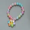 Pulseira Infantil Acrílico Decoração de Desenho Animado Joia Fofa Pulseira de Contas DIY Caixa de Presente Presente Atacado