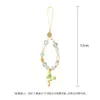 Corrente de Celular Anel Personalizado de Marca com Alto Apelo Estético, Pérolas e Cristais com Tema Oceânico, Cordão Mini para Celular da Moda de Nicho