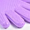 Nueve Guantes de Algodón Engrosado de Doble Capa con Silicona Aislante para Hornear en Casa, Cinco Dedos, Cocina al por Mayor