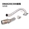 Tubo de Escape Modificado para Motocicleta Scooter Xmax250 Xmax300 Tubo de Escape Completo Delantero y Trasero