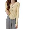 Sweet Spice ombro curto T-Shirt mulheres verão manga curta design nicho apertado interior V-neck cintura alta Cropped Top