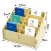 Caja de Almacenamiento para Tarjetas de Habitación, Caja Organizadora para Recepción de Hotel, Caja de Almacenamiento para Tarjetas de Baño, Caja de Almacenamiento para Teléfono Móvil y Tarjetas de Presentación, de Madera Estilo Coreano