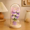 Cúpula de Vidro Flor de Sabão Buquê de Rosas Decoração Criativa para Mesa Natal Dia dos Namorados Aniversário Dia das Mães Pequeno Presente