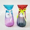 22 Jarrones con Cintura Marcada, Botellas de Vidrio de Color al por Mayor en Linyi para Tiendas de Dólar, Jarrones Transparentes de Gradiente Estilo Europeo