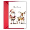 Conjunto de Envelopes para Cartão de Boas Festas de Natal Novo de Tamanho Grande Transfronteiriço Ilustração de Alce em Aquarela Cartão de Bênção de Feriado 10 Conjuntos Lote