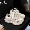 [Mismo que Zhang Zhenyuan] Serie Camaleón Zapatos de Plataforma para Mujer Verano Malla Transpirable Tenis Zapatos de Malla para Mujer
